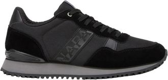 Napapijri Casual hardloopschoenen met contrastdetails - Heren - Sneakers - Zwart - 42 EU - Schoenen
