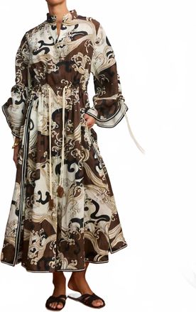 Alemais Otis Midi Shirtdress In Chocolate