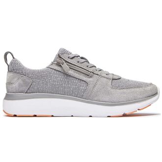 Vionic Delmar Remi Suede Textile Womens Low Top Trainers - Slate Grey - Size:UK 6.5