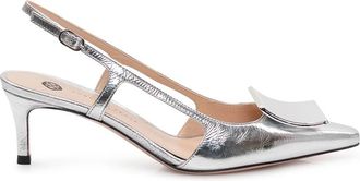 Roberto Festa Milano Kimera Slingback Pump - Dames - Pumps - Grijs - 40 EU - Leer - Schoenen