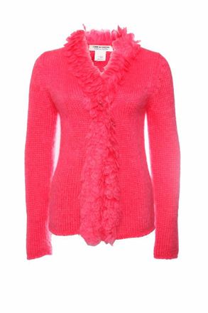 Comme Des Gar&ccedil;ons Comme des gar&ccedil;ons, Mohair vest with safety pin in fluorescent pink in size S