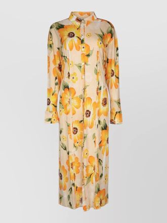 Acne Studios long sleeve floral print womens dress