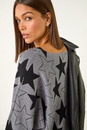 Roman Star Print Long Sleeve Knit Jumper