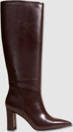 Mi-Mai Tracey Wide Heel Long Boots in Chocolate at Nordstrom, Size 10