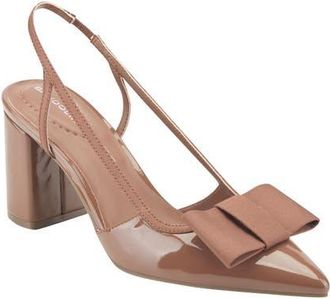Bandolino Sanessa Slingback Block Heel Pump in Caramel at Nordstrom, Size 12