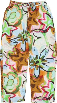 Obey Marker Drawn Flower Pant - Dames - Straight fit broeken - Veelkleurig - XS - Broeken