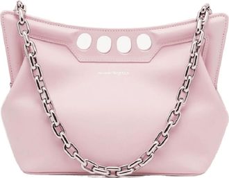 Alexander McQueen Light Pink Peak Medium Shoulder Bag