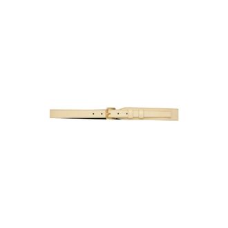 Erika Cavallini Semi Couture Belts, unisex, White, Size: L Belt with Circular Gold Buckle
