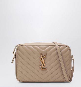 Saint Laurent Beige Lou Camera Bag in quilted leather