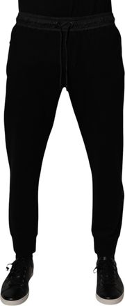 Dolce & Gabbana Black Cotton Blend Men Jogger SweatMens Mens Pants (Pre-Owned)