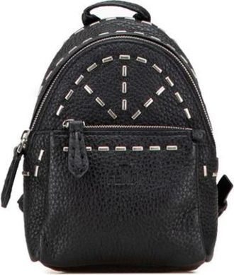 Fendi Pre-owned Backpacks, female, Black, Size: ONE SIZE Pre-owned Leather Key-Holder