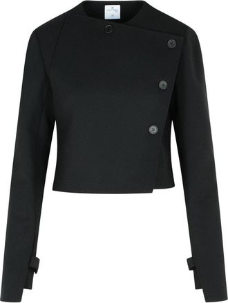 Courrèges Oblique Black Wool Blend Jacket