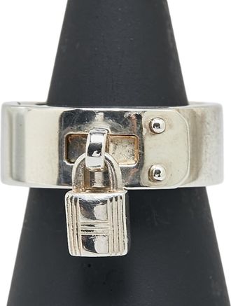 Herm&egrave;s Silver Silver 925 Band Ring (Pre-Owned)