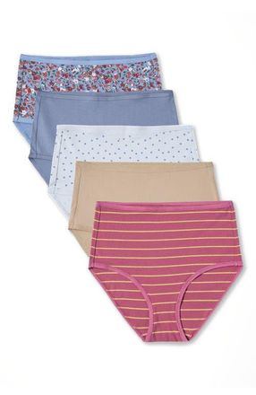 Pact Everyday High Rise Brief 5-Pack in Essentials at Nordstrom, Size X-Small