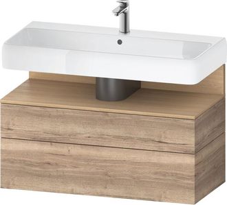 Duravit Duravit - Qatego Mueble Bajo Lavabo, 1 Extra&iacute;ble Y 1 Caj&oacute;n