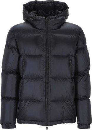Moncler Jassen, Heren, Blauw, M, Leer, Moncler Coats Blue