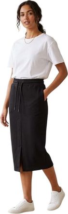 Off-white Off White Midi-rok van gestructureerd fleece voor dames (Zwart, Wit)