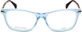 Rag & Bone Ladies Blue Rectangular Eyeglass Frames RNB3031-2