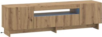 vidaXL Mueble De Tv Led Roble Artisan Madera De Ingenier&iacute;a Vidaxl
