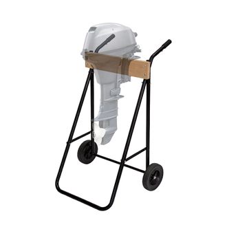 Relaxdays Relaxdays Soporte Para Motor Fueraborda De Eje Largo Hasta 100 Kg, Transporte Y Almacenamiento, Acero, Negro