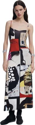 Desigual Newspaper Collage Dress Designed by Mr. Christian Lacroix 25SWVK40