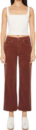 Mother Mid Rise Maven Corduroy Ankle Jeans In Hopscotch/aztec