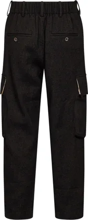 Uma Wang Mens Cargo Trousers Paxton Wool-Blend Twill Multicolour Virgin Wool