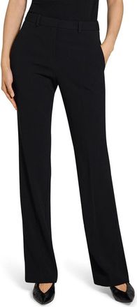 Theory Slim Fit Flare Trousers in Black at Nordstrom, Size 14