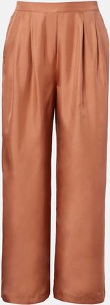 Asceno Isola pleated silk twill wide-leg pants