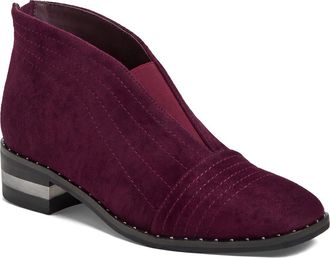 Django & Juliette Faradays Back Zip Boot in Burgundy Black Wr Suede at Nordstrom, Size 39