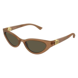 Gucci Cat Eye Zonnebril - Dames - Accessoires - Bruin - Maat: 52 MM