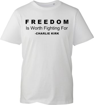 Generic A True Patriot T-Shirt, Political Activist Charlie Tribute Kirk Freedom Voice Free Speech Republican Supporter Shirt, Worth Fighting for Gift Unisex T