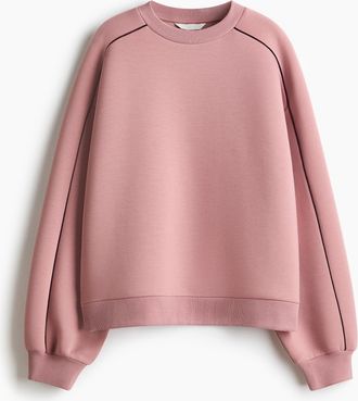 H&M Sweatshirt aus Scuba - Hellrosa