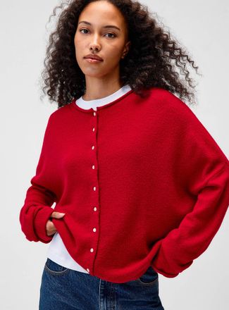 Twik Womens Roll-edge Cardigan Sweater