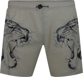Plein Sport Dubbele Tijger Zwemshorts in Zilver