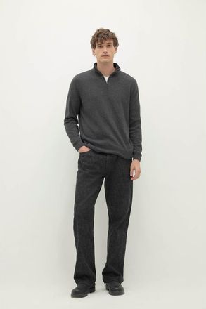 Naked Cashmere Phillip Cashmere Quarter-Zip in Charcoal at Nordstrom, Size Xx-Large