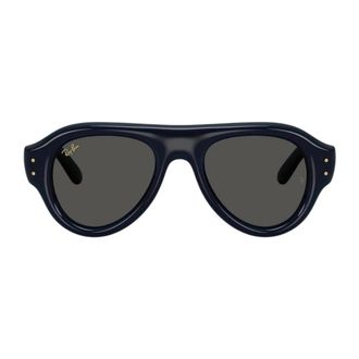 Ray-Ban Aviator Puffer Sunglasses - male - Ray-Ban - Sunglasses - Blue - 52 MM - Accessories
