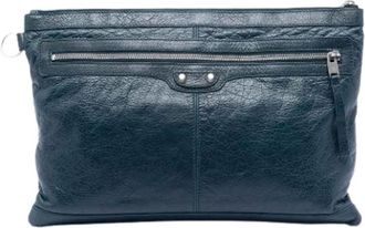 Balenciaga Pre-owned Clutches, female, Blue, Size: ONE SIZE Pre-owned Vintage Clutch