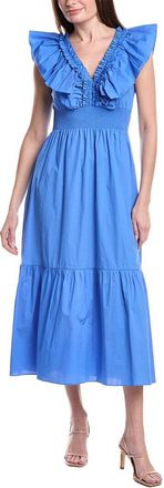 Adrianna Papell Ruffle Front Maxi Dress