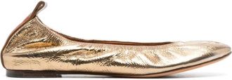 Lanvin Ballerina Flat in Metallic Leather - Dames - Ballerinas - Geel - 36 EU - Leer - Schoenen