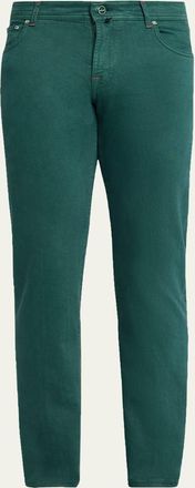 Kiton Mens Kurabo Slim Stretch Five-Pocket Pants