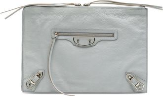 Balenciaga Pre-owned Balenciaga Calfskin Motocross Classic Zip Around Flat Clutch Ladies 362967 1910 F 528147