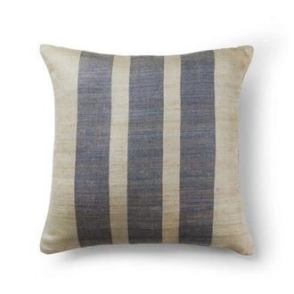 Sustainable Threads Striped Silk Pillow with Down-Alternative Insert in Blackberry at Nordstrom
