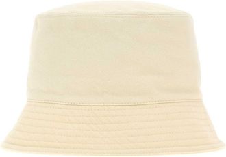 Prada Mens Gabardine Bucket Hat Beige Cotton