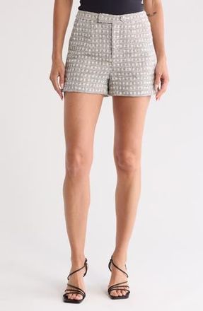 Cinq &agrave; Sept Laverne Check Print Shorts in Navy/White at Nordstrom Rack, Size 12