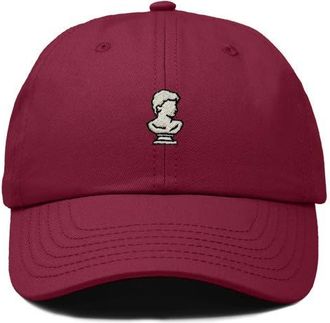 Dalix Sculpture Dad Cap in Maroon at Nordstrom
