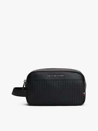 Tommy Hilfiger Metal Logo Woven Panel Washbag