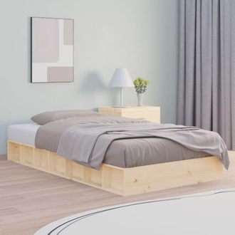 vidaXL Vidaxl - Estructura De Cama Individual Peque&ntilde;a Madera Maciza 75x190 Cm