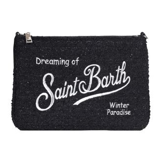 MC2 Saint Barth Tassen, Dames, Zwart, ONE Size, Leer, Aline Pouch