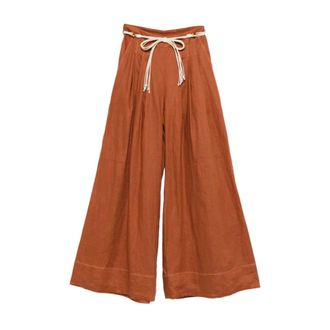 Zimmermann Wide Trousers, female, Brown, Size: XS Awaken Wide Leg Pant